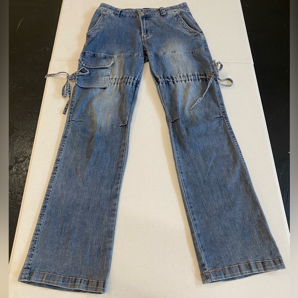 I.AM.GIA Naima Cargo Pant in Denim Y2K Vibes